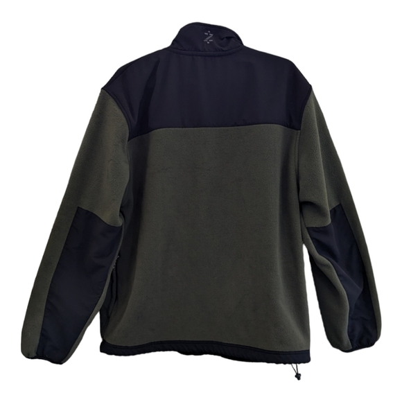 Izod PFX Mens Olive and Black Fleece Jacket, full zip Size Large GUC - Picture 2 of 6